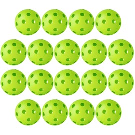 18 Pack Baseball Practice Baseballs Plastic Hollow Airflow Soft Balls for Hitting, Baseball Training Indoor Outdoor Use (Green)