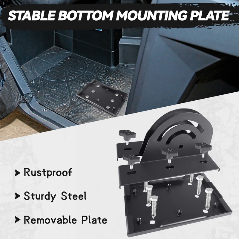 StarknightMT UTV Gun Holder UTV Gun Rack Stand Up Gun