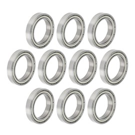 ACROPIX 6805ZZ Deep Groove Ball Bearings P0 25x37x7mm Lubricated Bearings Double Metal Seal Silver Tone Scooter Skateboard Wheel - Pack of 10