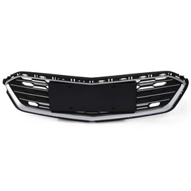 CHEDA Front Chrome Hood Mesh Grill, Compatible With 2016-2018 Chevy Cruze，Lower Bumper Grille