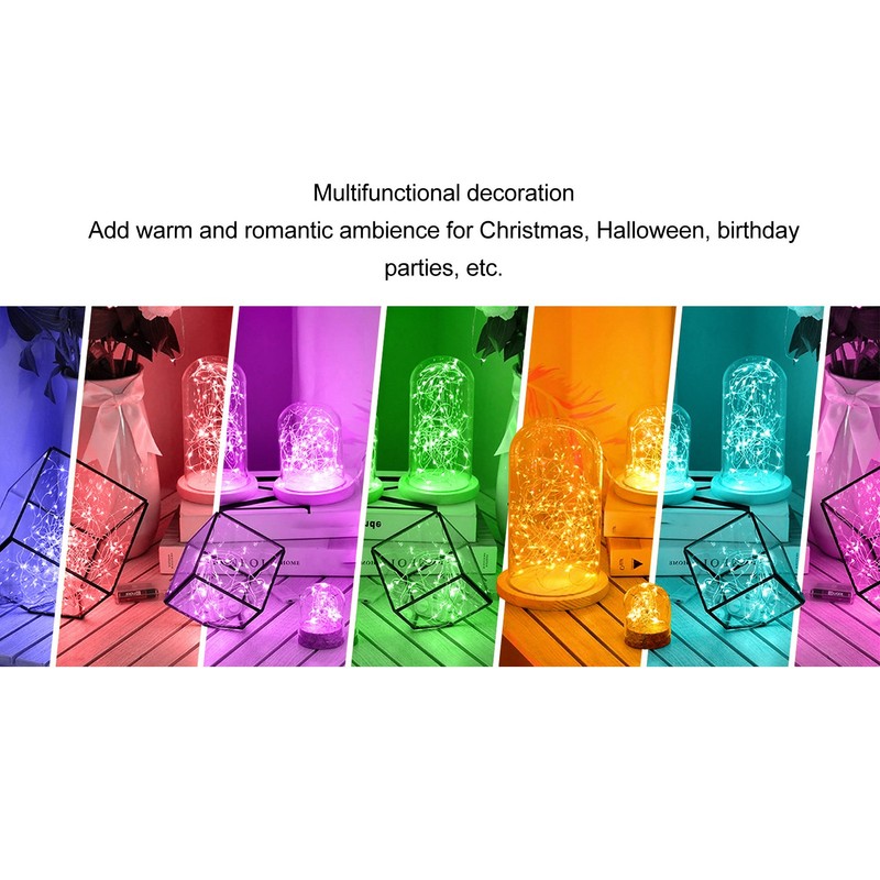 2pcs String Lights Remote Control LED Fairy Lights 16 Colors