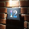 Badgemaster Modern Anthracite House Number Sign Plaque Stainless Steel Standoffs