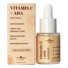Serum Facial Italia Deluxe Vitamina C con AHA, para Rostro y Cuello, 15 mL
