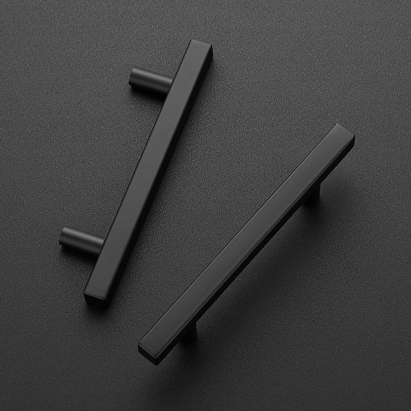 Ravinte 15 Pack 6'' Square Cabinet Pulls Matte Black Stainless