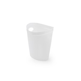 Addis 514806 Plastic Waste Paper Bathroom Bedroom Office Bin, 12 Litre, White