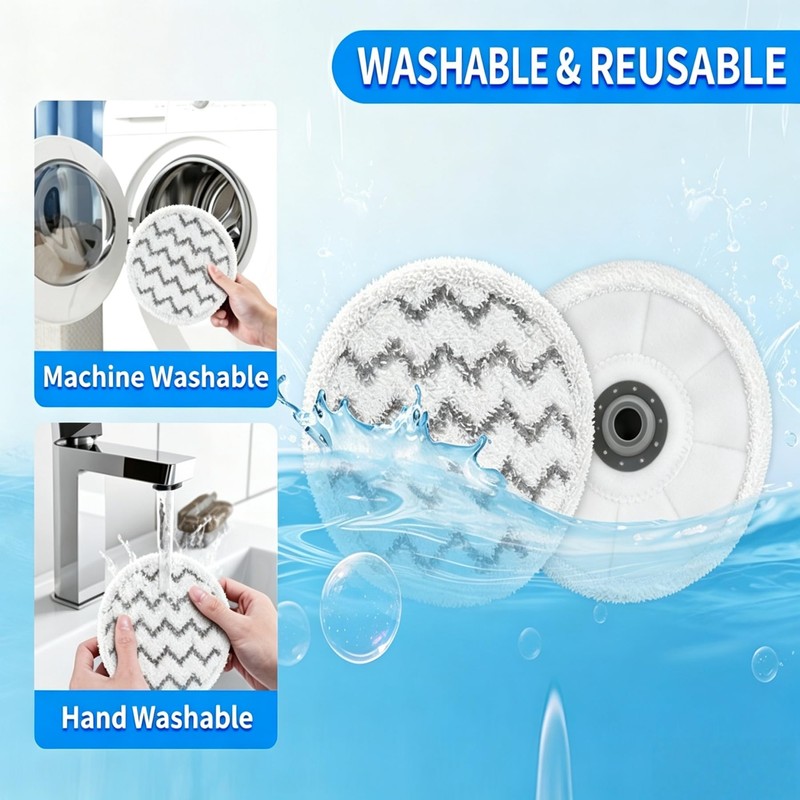 8 Pack 3897A/3712 Mop Pads Replacement For Bissell SpinWave Steam
