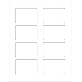 Glossy White Waterproof Bottle Labels, 2" x 3" 8 Up Vinyl Rectangle Lalebs for Laser or Inkjet Printers, 20 Sheets 160 Total Permanent Adhesive Labels