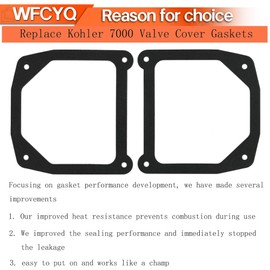 WFCYQ Valve Cover Gaskets Fit Kohler 7000 Series with Stamped Steel Covers (2)
