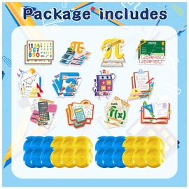 24 Pcs Math Hanging Swirls Decorations Math Party Decorations Ceiling Hanging Streamers for Math Birthday Party Supplies Math Classroom Party