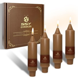 Summer Taper Candle Brown Candlesticks,Gedengni 5 inches Small Tapered Candles Short Candle Sticks Dripless Wax Candlestick for Home Dinner Wedding Party Women Gifts,7D-Brown
