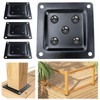Muzata 4Pack 4"×4" Wood Post Plate Connector Deck Post Base