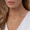 Jugielu Boho Tiny Seed Bead Necklace Choker White Beaded Necklace