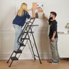 Valeo 5 Step Ladder with Handrails,500 Lbs Capacity,Folding Step Stool