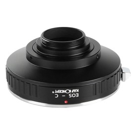 K&F Concept EOS to C Adapter, Manual Lens Mount Adapter Compatible with Canon EOS EF/EF-S Lens to CCTV Industrial Monitoring Series C Mouth Thread Fuselage
