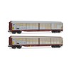 Rivarossi HR6673 FS, 2-unit pack Habils closed wagons, silver/brown livery,