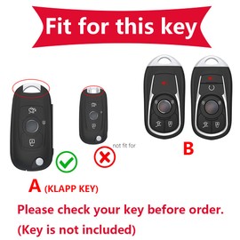 KUNIO Folding Car Key Case Fits Vauxhall Astra K Corsa E Fit Fits Buick Verano Encore GX GL6 2018-2020 Key Case TPU Key Cover A Blue