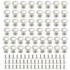 Asamuyu 50 Pieces Head Knobs with Screws,Vintage Cabinet Drawer Mini