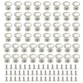 Asamuyu 50 Pieces Head Knobs with Screws,Vintage Cabinet Drawer Mini Box Case Knobs Single Hole Pull Handles