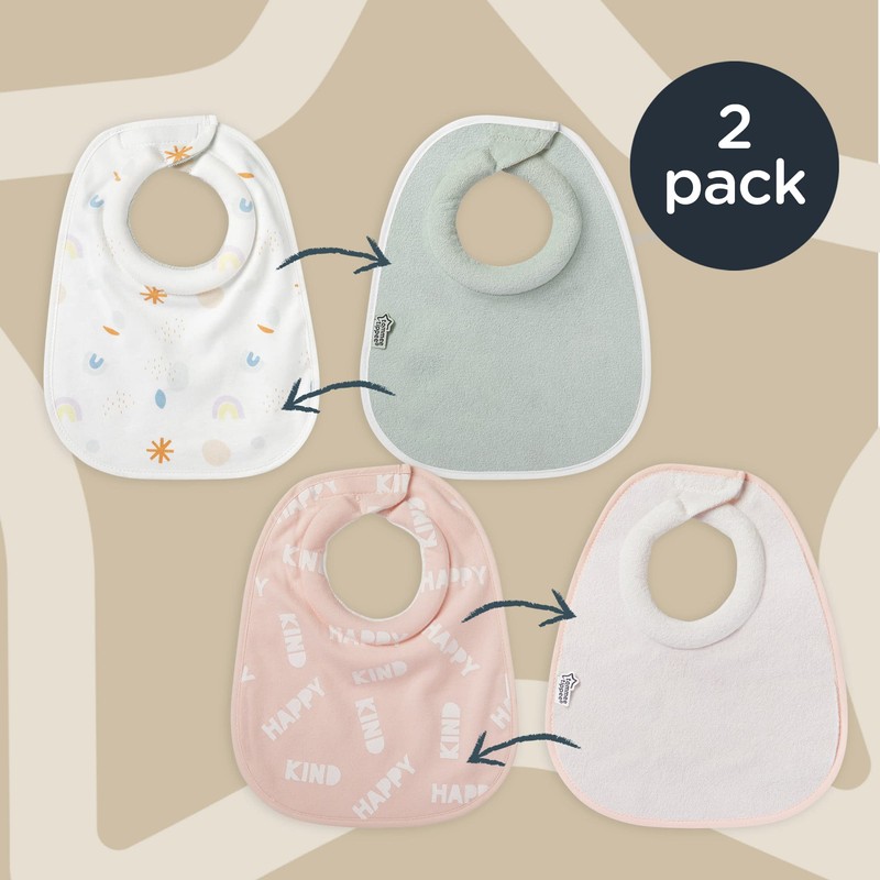 Tommee Tippee Milk Feeding Bibs, Comfeefit, Super Soft and Extra