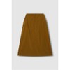 JAJU [JAJU] Women's Crinkled A-Line Skirt_Brown
