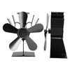 Wood Stove Fan 5 Blades Fireplace Fan Heat Powered Stove