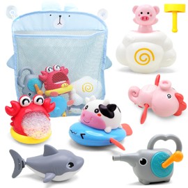 CORPER TOYS Bath Toy, Bathroom, Water Play Set, Blowing Bubbles, Crab Bubble Machine, Swimming, Storage Bag, For Boys, Girls, Gift, Christmas