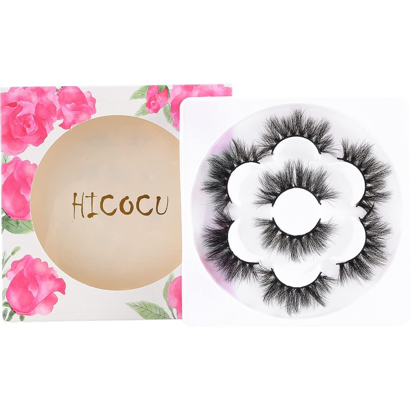 DYSILK 6D False Eyelashes, Artificial Eyelashes, Fluffy Long Dramatic Natural