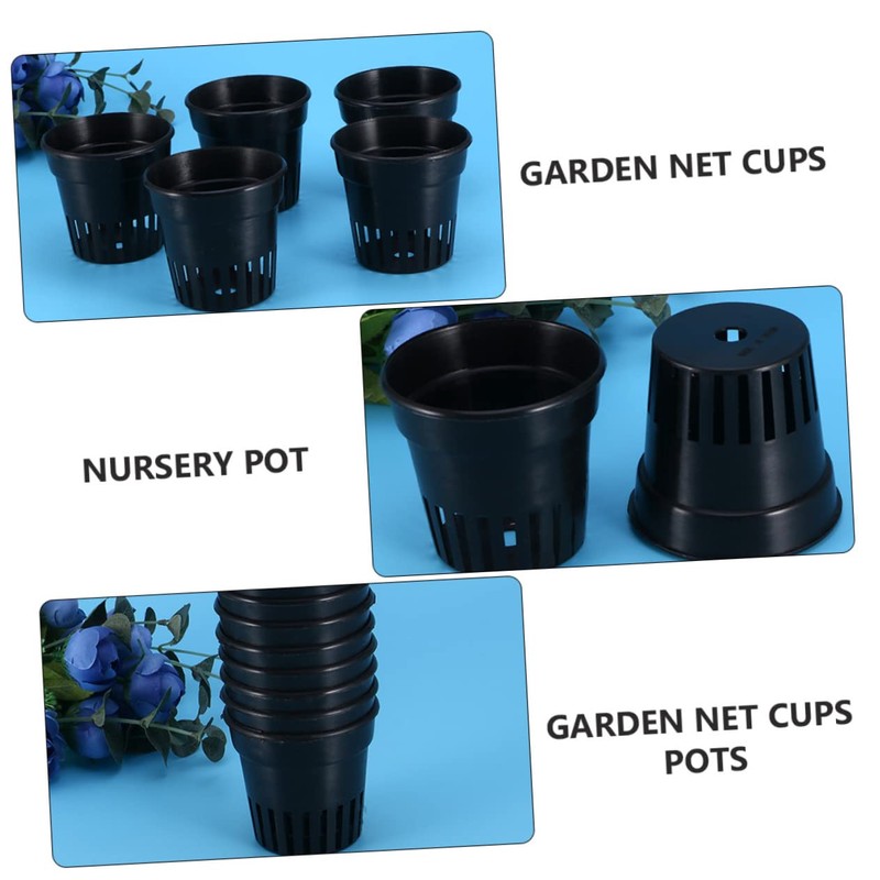 BESPORTBLE 15Pcs Slotted Plastic Net Cups for Hydroponics for Growing