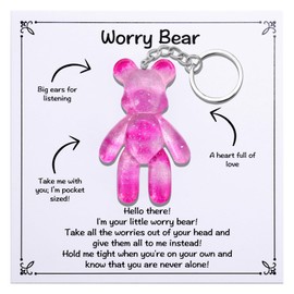 Pocket Bear Hug Anxiety Relief Gift for Friend Mental Health Positivity Gift Autism Fidget Gifts Stress Relief Gifts for Her Comforting Present for Son Daughter Back to School Galaxy Pink