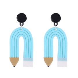 Stocking Stuffers Holiday Outfits for Women 2024 Teacher Earrings for Women Back to School Teacher Gifts Acrylic Pencil Crayon Book Drop Earrings First Day of School Gift Outfits Jewelry