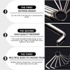 MOLZINY 8pcs Allen Key Set Bicycle Mini Hex Key Hex