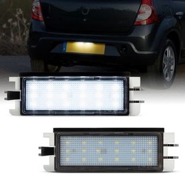 Modifycar LED License Plate Light for Dacia Sandero I + Stepway | 2008-2009 Canbus SMD Ceiling Light Number Plate Lighting White