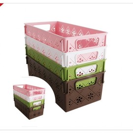 Easy Plastic Basket No. 3 Storage Organizer Brown-5903 2ea