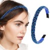 Firuilo Beaded Headbands Navy Blue Thin Hairbands Holiday Party Hair