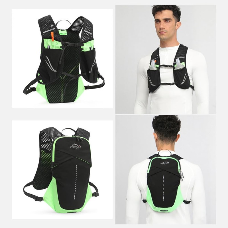 SOUUXIU Hydration Vest Backpack Lightweight Breathable Running Backpack 1.5L Water