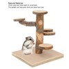 Wooden Hamster Platform Toy Hamster Playground Stand Rotating Ladder for