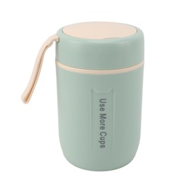 Insulated Food Jar, 600ml Stainless Steel Soup Thermo Leakproof Insulated Food Container Portable Vacuum Insulated Kids Food Jar with Folding Spoon for School Office Picnic