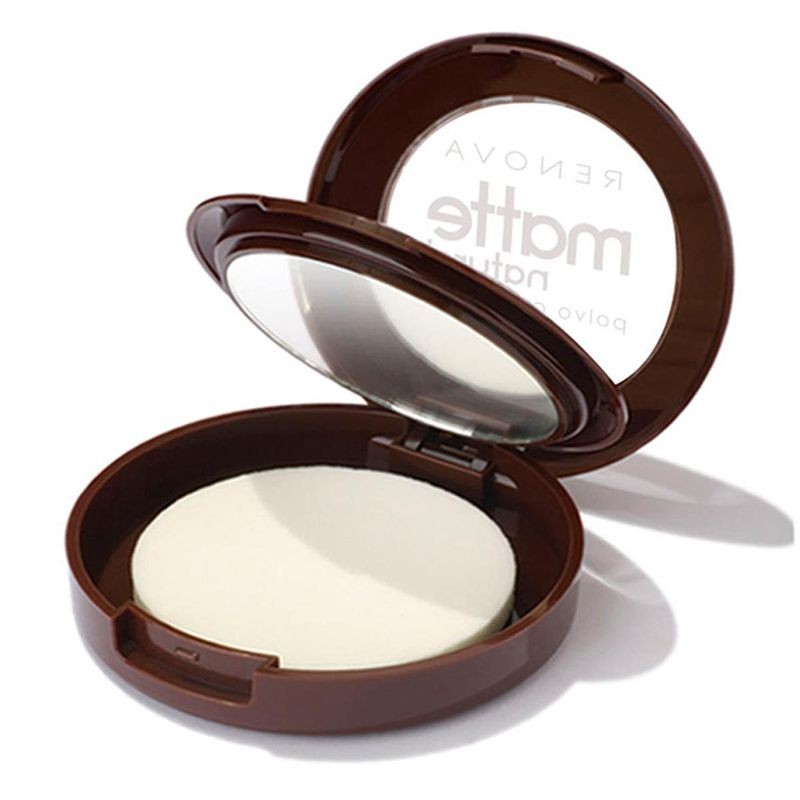 Maquillaje en Polvo Compacto Renova Matte Natural Beige Claro Cara