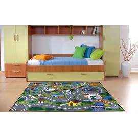 Ottomanson Jenny Children's Rug Collection, Area 5' x 6'6", Educational Traffic