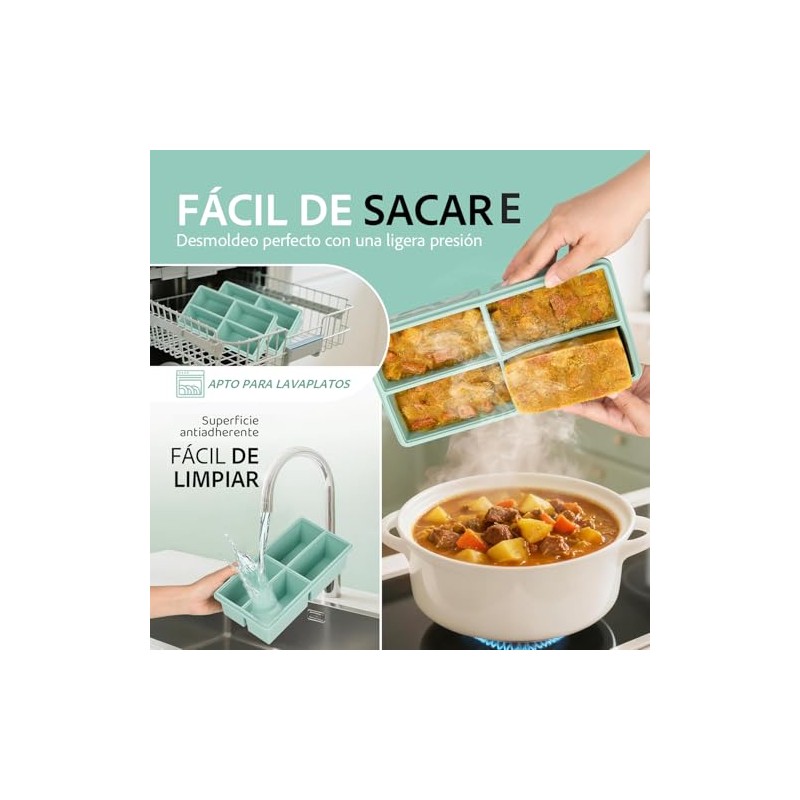 2PCS con Tapa, Recipiente para Sopa de 1 Taza, Moldes