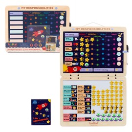 Battat Education – Responsibility Chart for Kids – Kids Chore Chart – Reward Chart for Kids – Magnetic Chore Chart – 3 Years + – I am Responsible! (92 Pcs)
