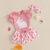 DNOMAID YZARC My First Easter Baby Girl Outfit Bunny Ruffle