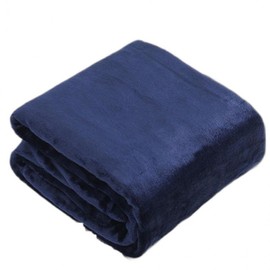 Navy Microfiber Blanket 100x150cm - Soft, Warm & Versatile for Camping, Home & Travel Camping 2ea