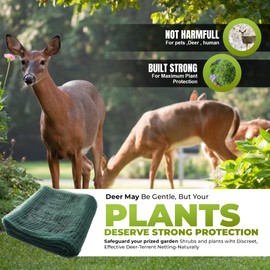 Deer-Terrent Deer Netting – Heavy Duty Bird Netting, Chicken Coop, Fruit Trees, Plants, Plastic Fence, Bird Screen, Outdoor Cover, Garden Protection, Net Material, 6'x6'