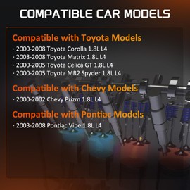 VeloxDrive UF247 Ignition Coil Packs and Iridium Spark Plugs Set of 4 for Toyota Celica 2000-2005,Corolla 1999-2008,Matrix 2003-2008,MR2 Spyder 2000-2005,Chevy Prizm 1999-2002