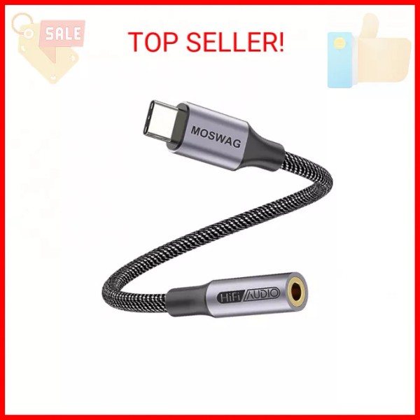 USB Type C to 3.5mm Headphone Jack Adapter, Audio Adapter
