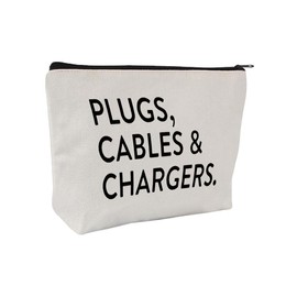 Letter Print Large Capacity Makeup Bag, Multifunctional Makeup Bag, Travel Charger & Cable Organizer Pouch, Storage Bag for Cosmetics Accessories:_Color A_one-size