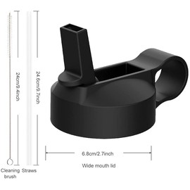 (Flamingo) - The Mass Wide Mouth Straw Lid Compatibility Most Sports Water Bottle