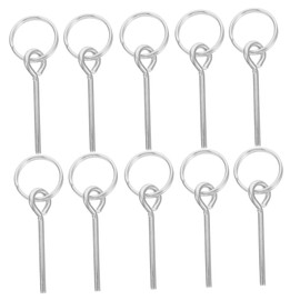 Operitacx Pack of 10 Tent Connectors Tent Pegs Ring Camping Essentials Camping Tent Pins Repair Tools for Outdoor Tents Durable Tent Pole Pins Tent Parts Galvanised Iron Silver