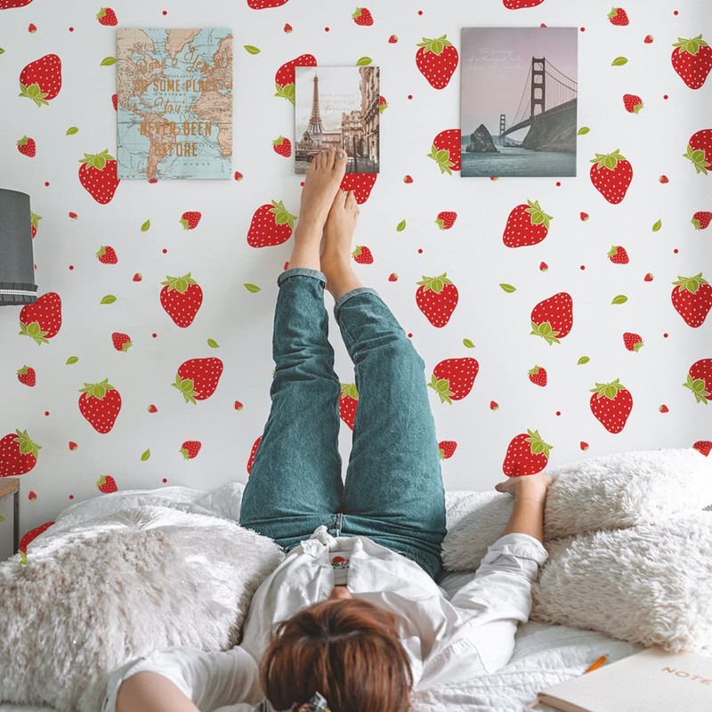 Fujitoya Strawberry Wall Sticker, Decorative, Stylish, Removable